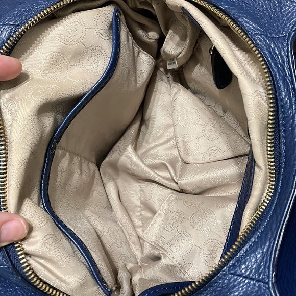 MICHAEL KORS navy pebble leather bag purse - Picture 8 of 13